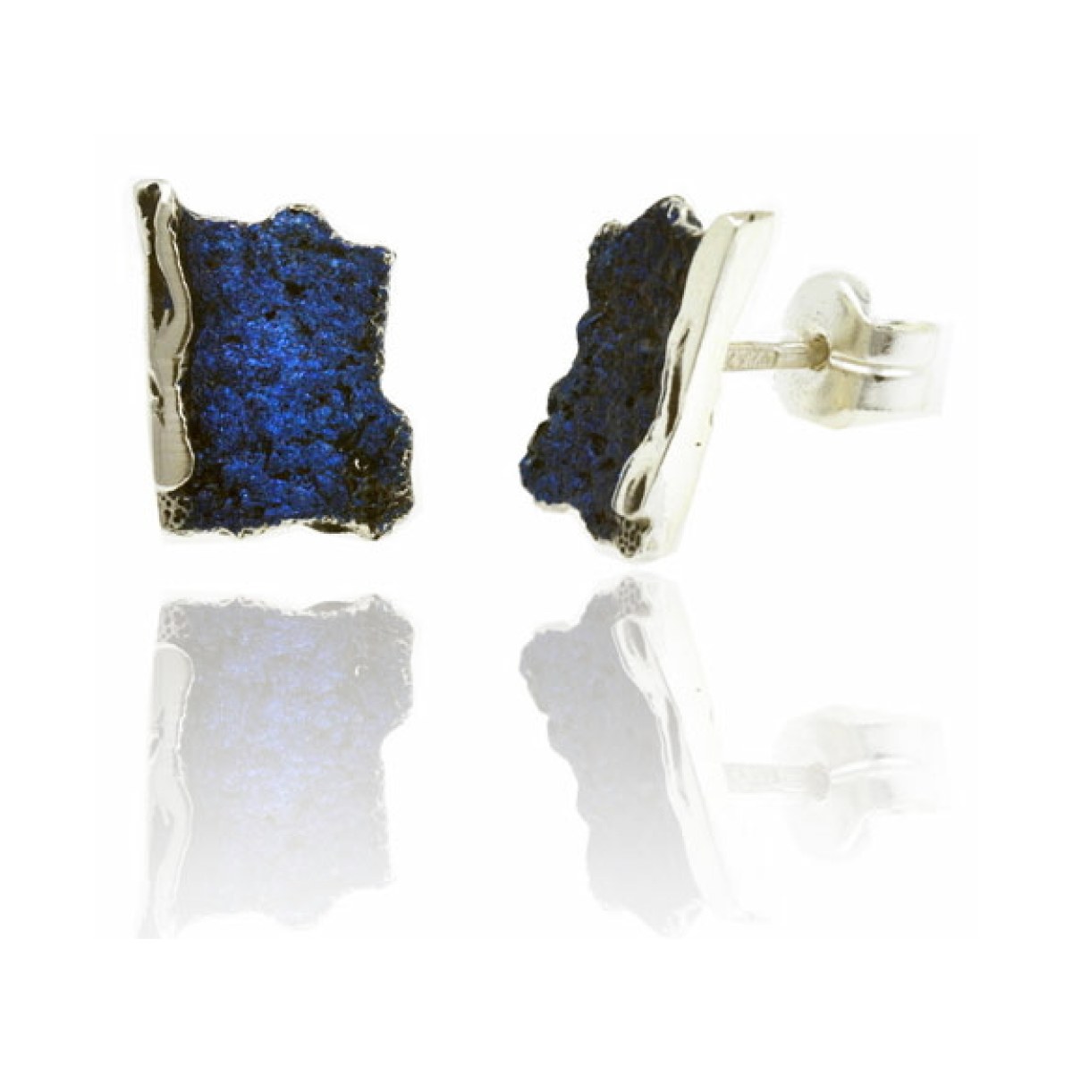 Small electric-blue Intenzza earrings van Arior Barcelona