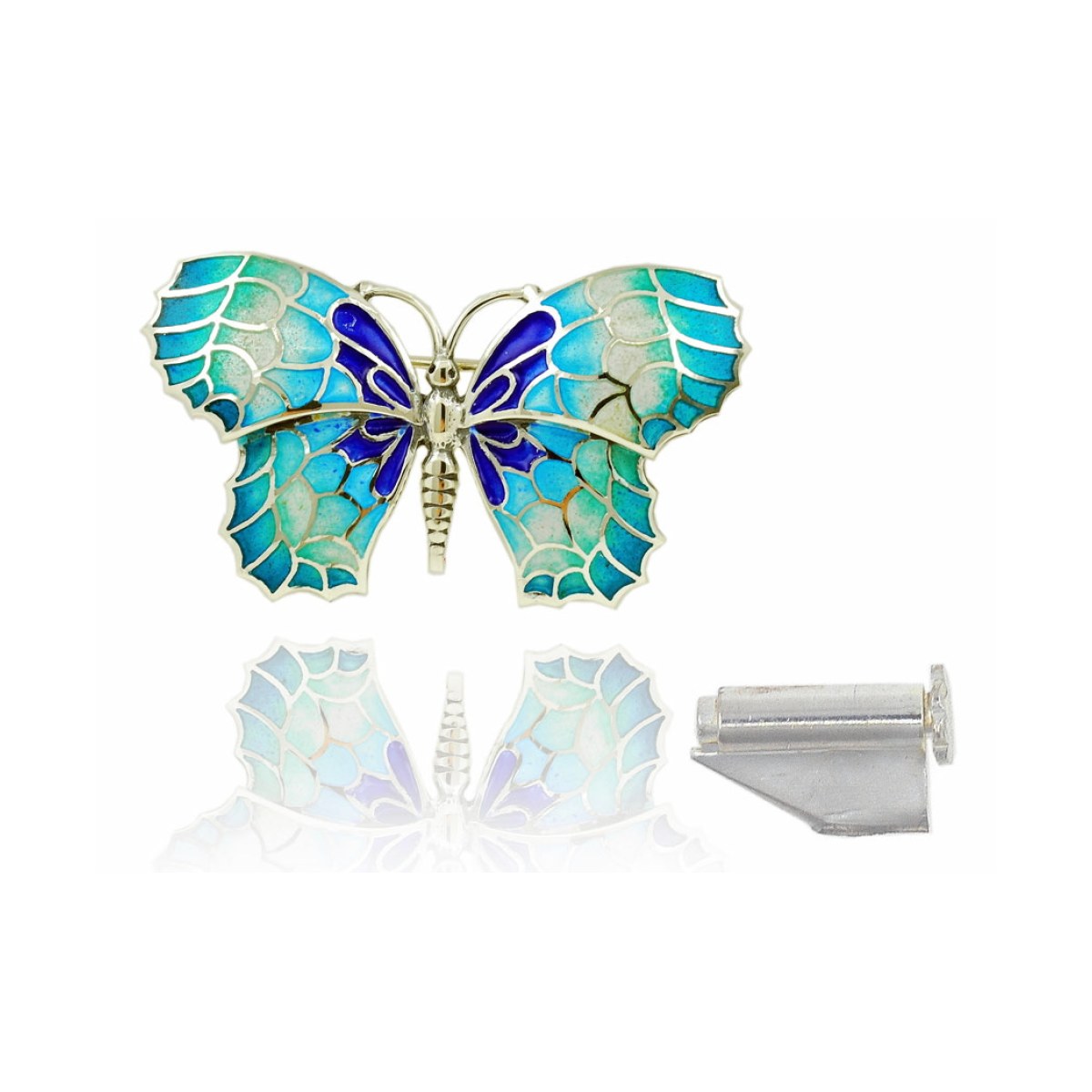 Medium Blue Butterfly Brooch van Arior Barcelona