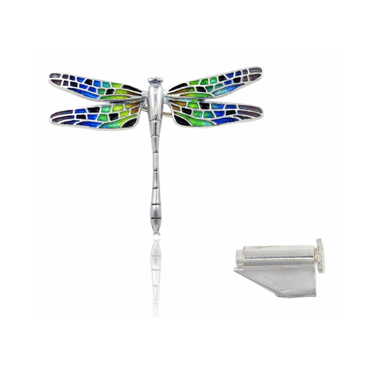Mosaic "trencadís" coloured Dragonfly little brooc van Arior Barcelona