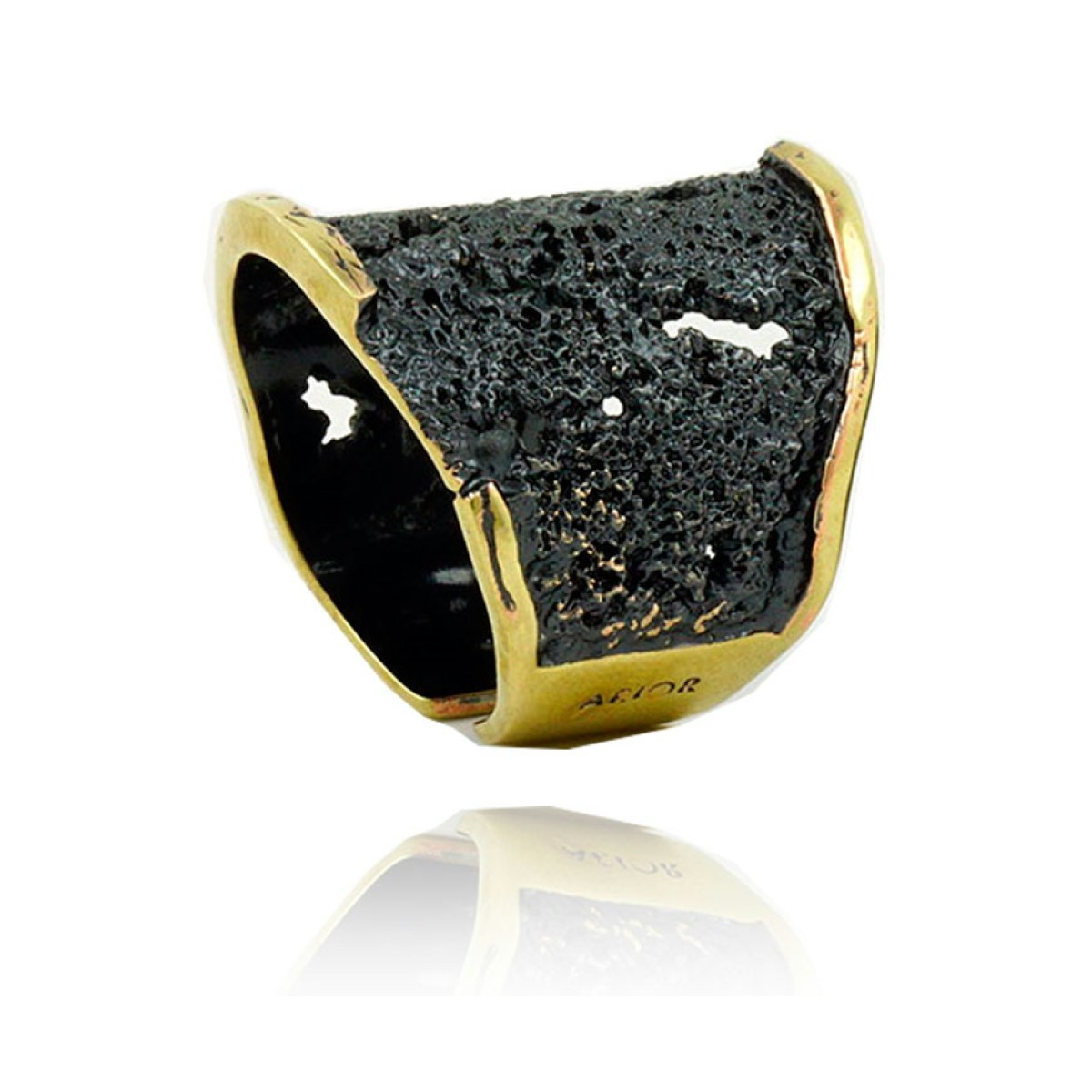 Intenzza GoldenBlack big ring van Arior Barcelona