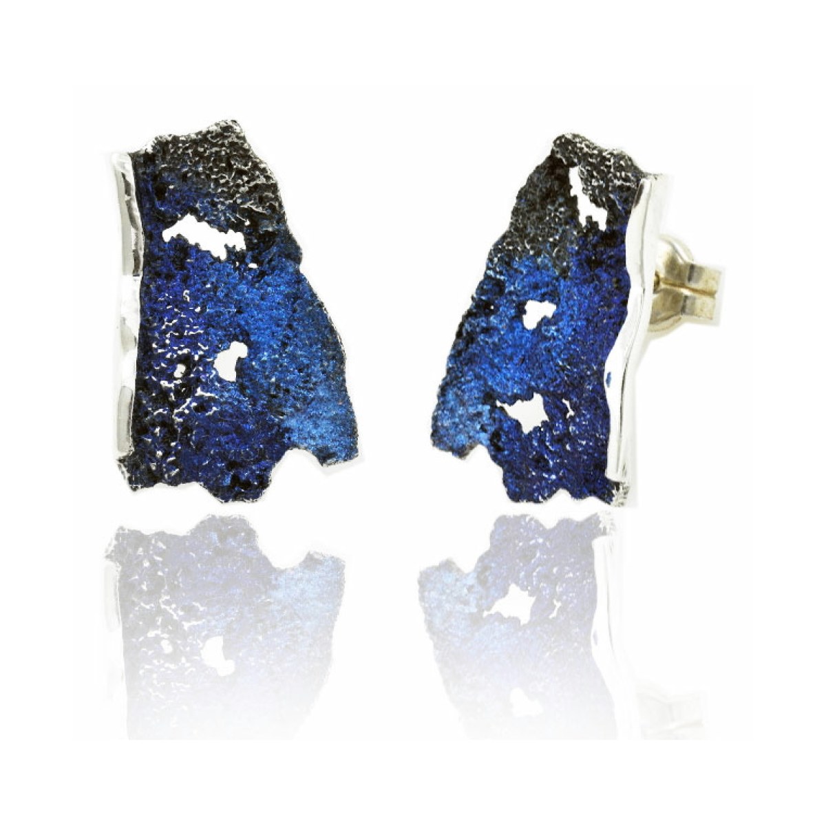 Medium electric-blue Intenzza earrings van Arior Barcelona