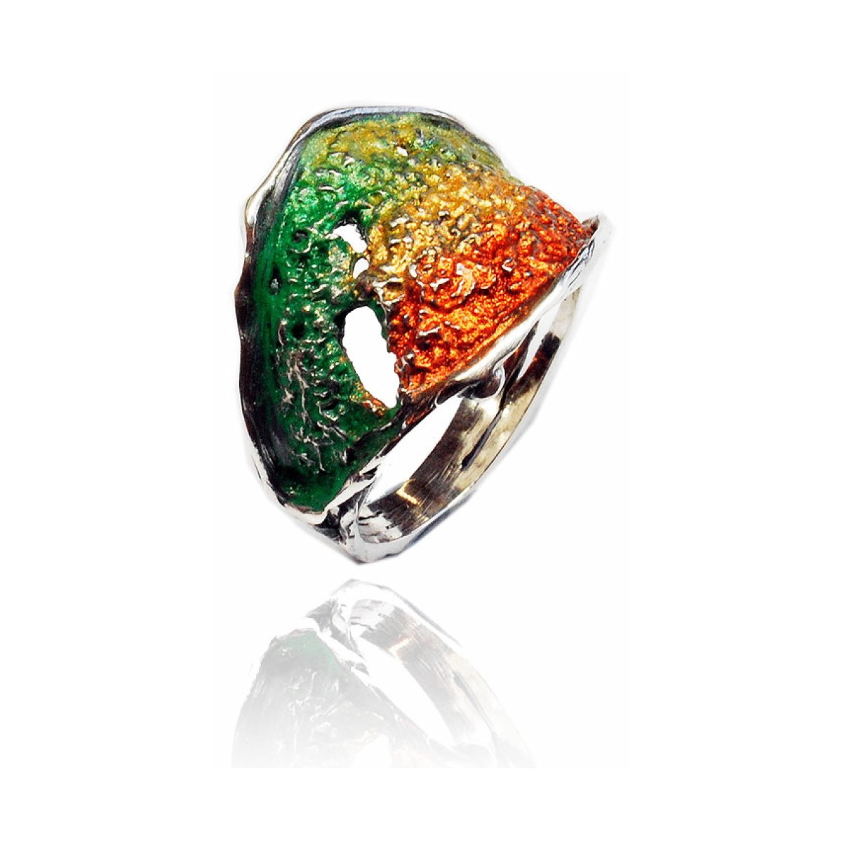 Green/ochre Fulla ring van Arior Barcelona