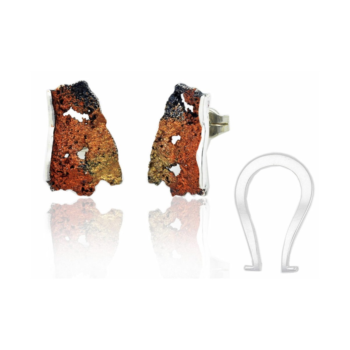 Medium ochre Intenzza earrings van Arior Barcelona
