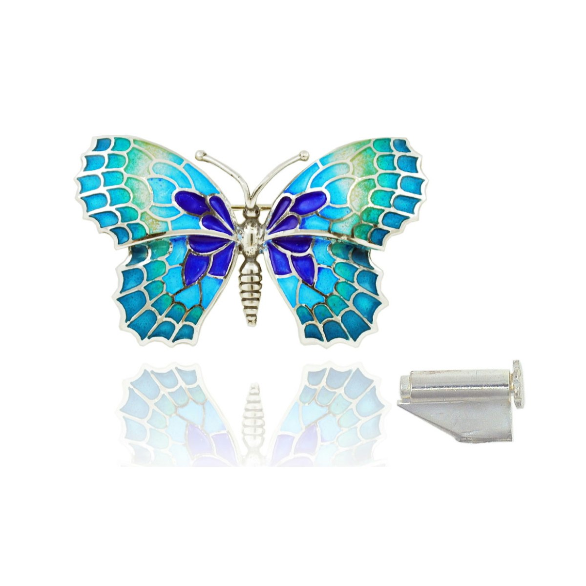 Large Blue Butterfly Brooch van Arior Barcelona