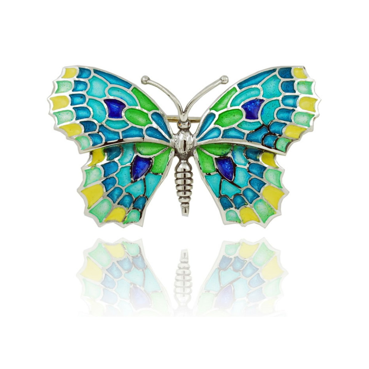 Large Yellow-Green Butterfly Brooch van Arior Barcelona