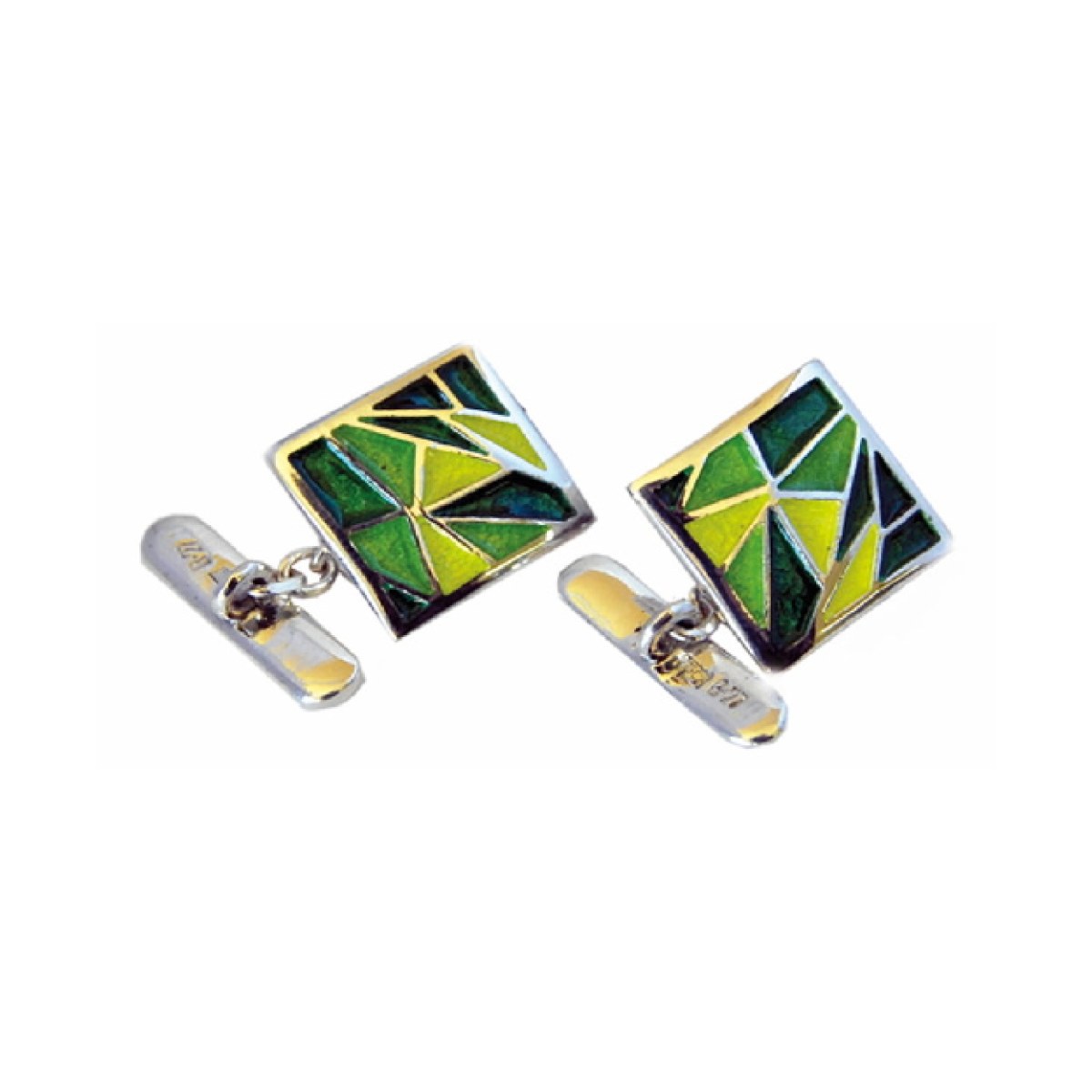Green Square Gaudí Cufflinks van Arior Barcelona