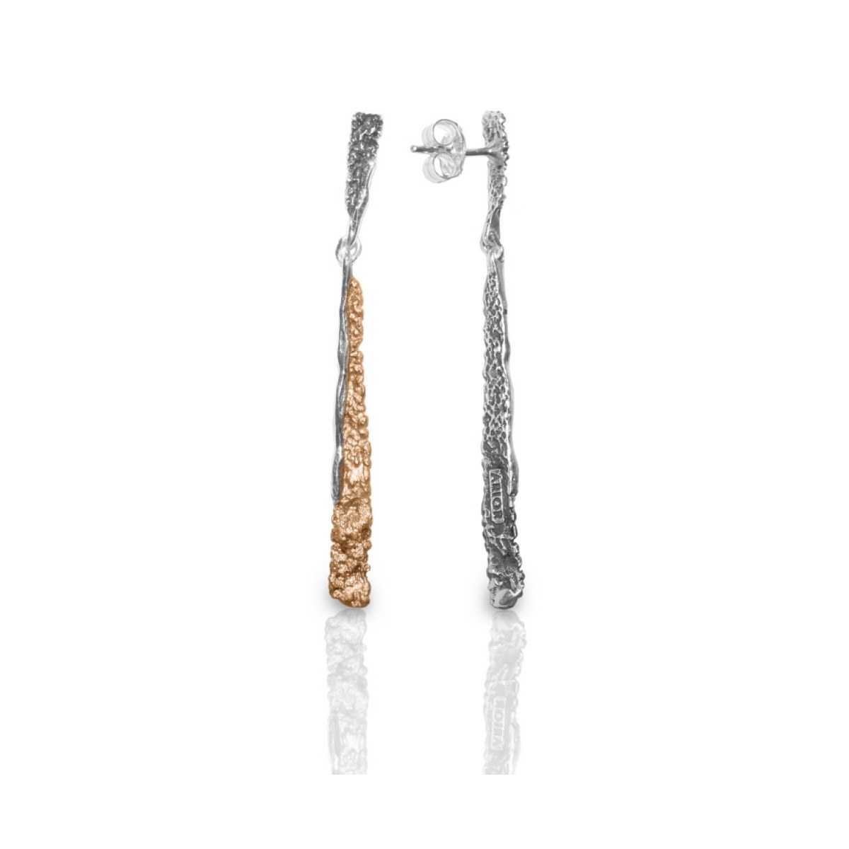 Symphony bronze orange 2 pieces earring van Arior Barcelona
