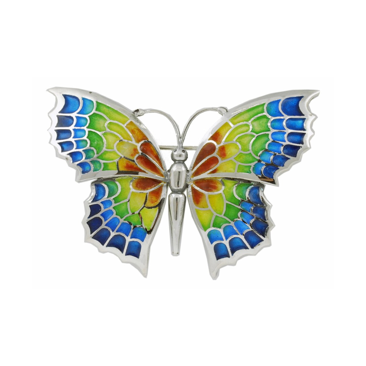 XXL Butterfly Brooch Blue to Red van Arior Barcelona