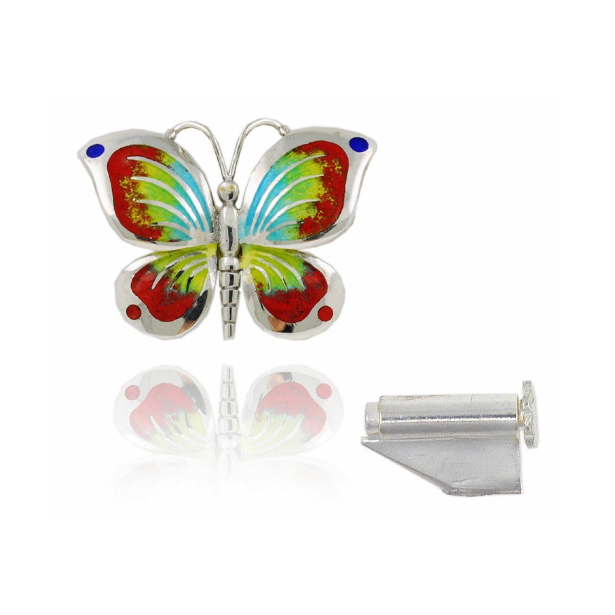 Small Red-Green Butterfly Brooch Design 2010 van Arior Barcelona