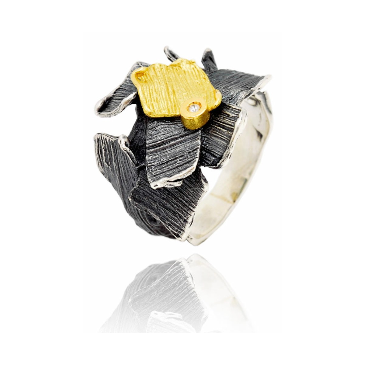 Summum silver&gold small ring van Arior Barcelona