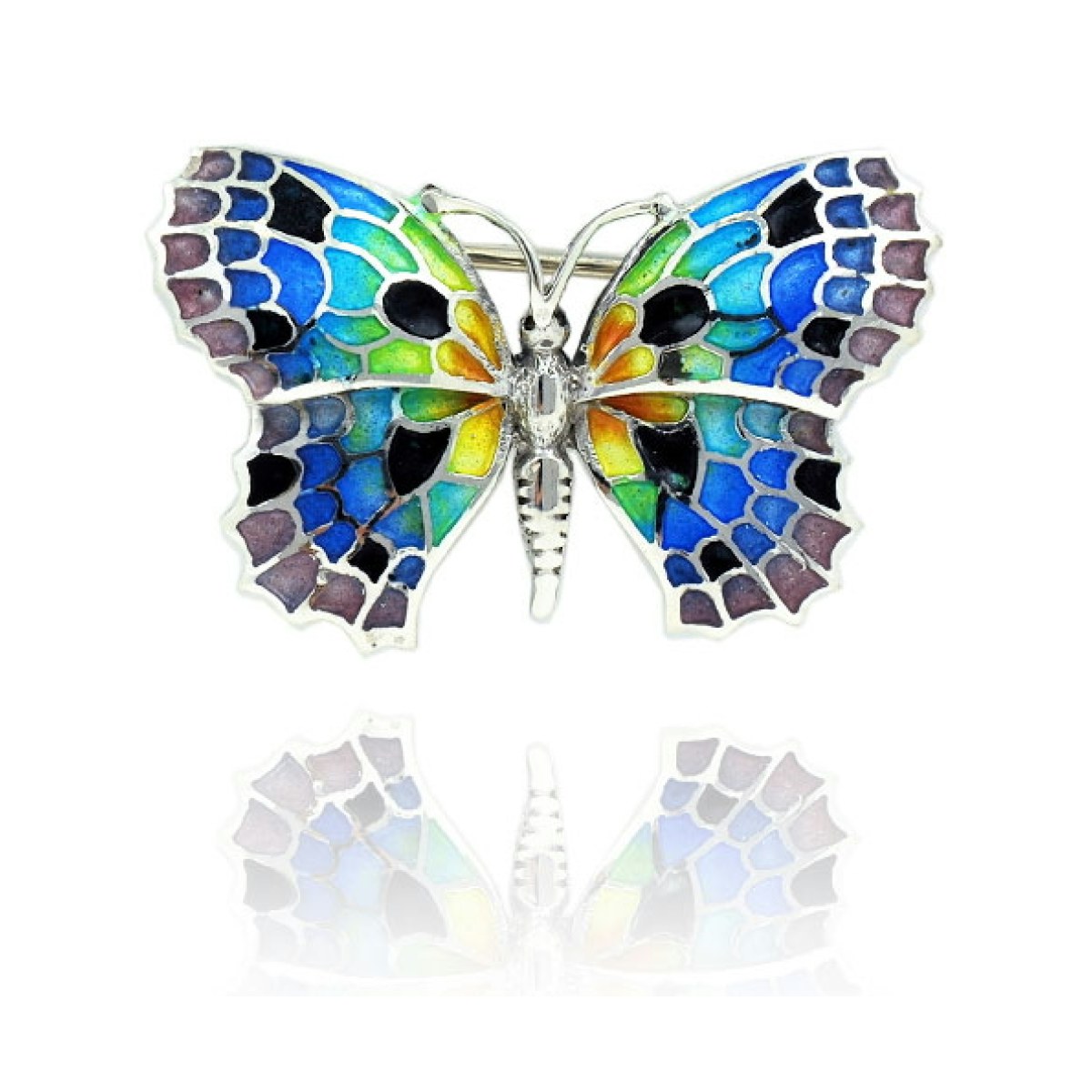 Small Black-Colorful Butterfly Brooch van Arior Barcelona