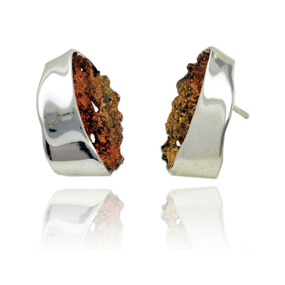 Ochre Gala big earrings van Arior Barcelona