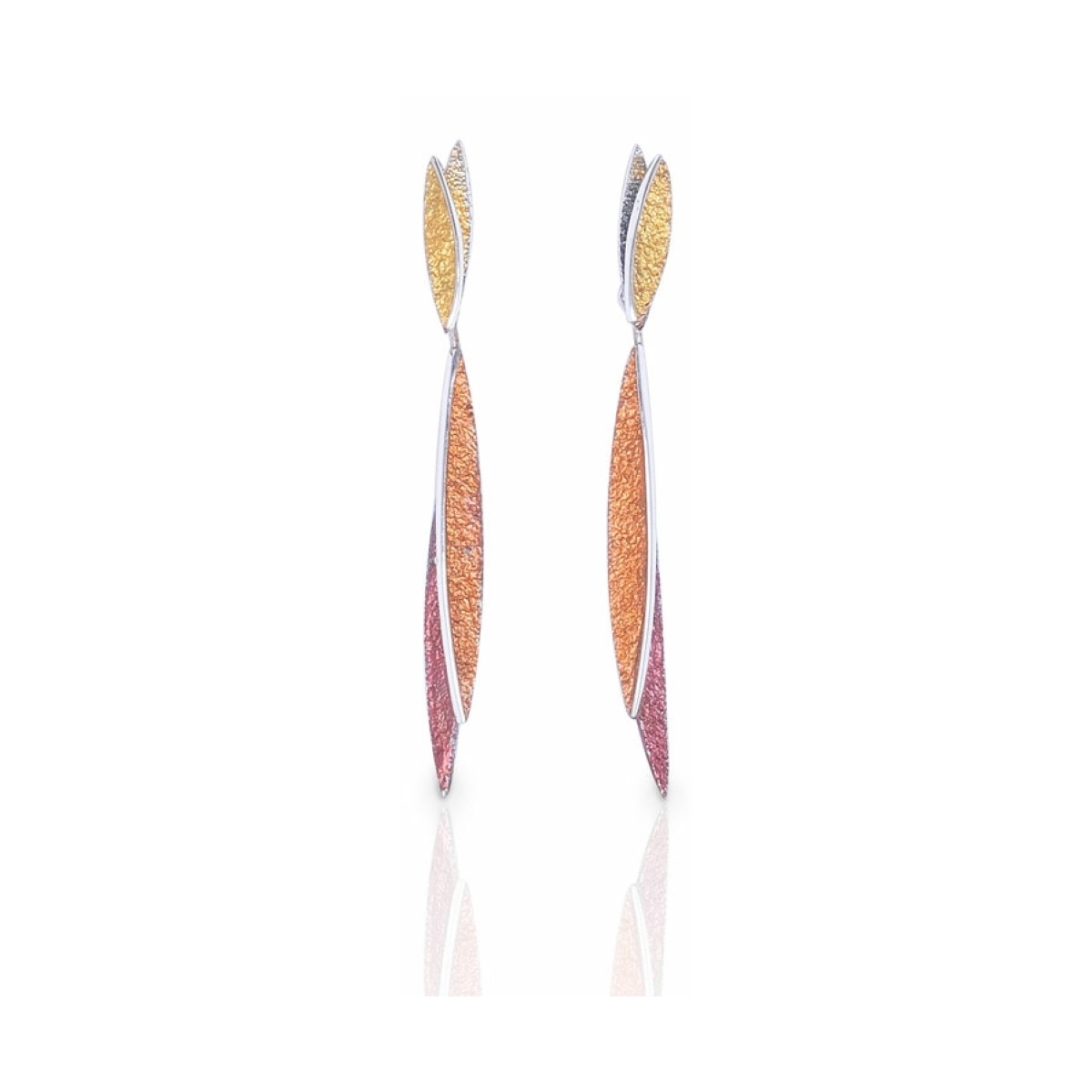 Lara ochre 2 pieces earring van Arior Barcelona