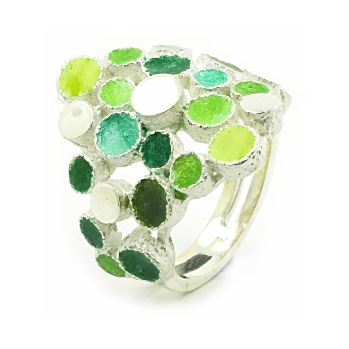 Multicercles green ring van Arior Barcelona