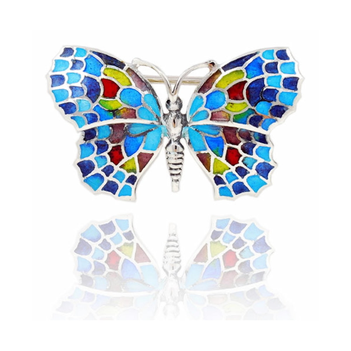 Small Colorful Butterfly Brooch van Arior Barcelona
