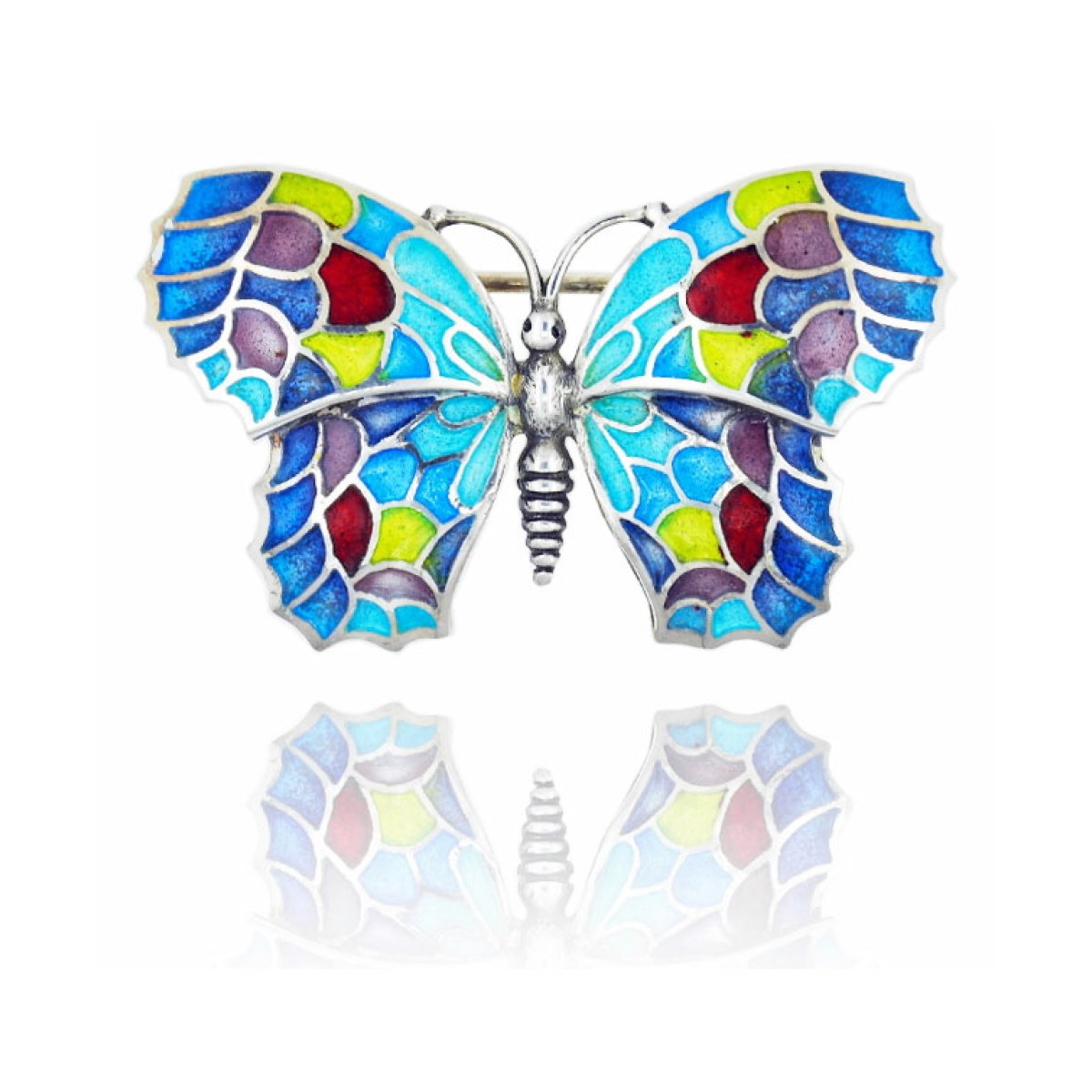 Medium colorful butterfly brooch van Arior Barcelona