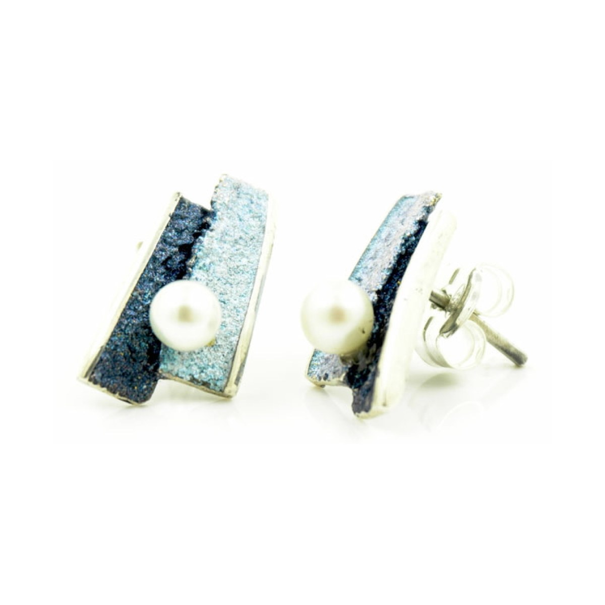 Small Formentera-blue Troia earrings van Arior Barcelona