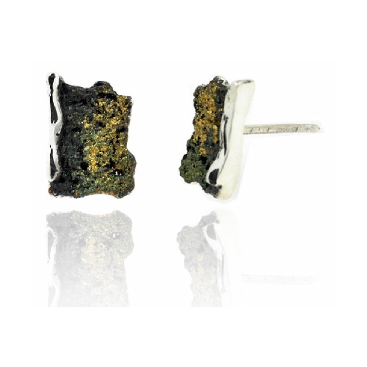 Intenzza Lichen-green small earrings van Arior Barcelona