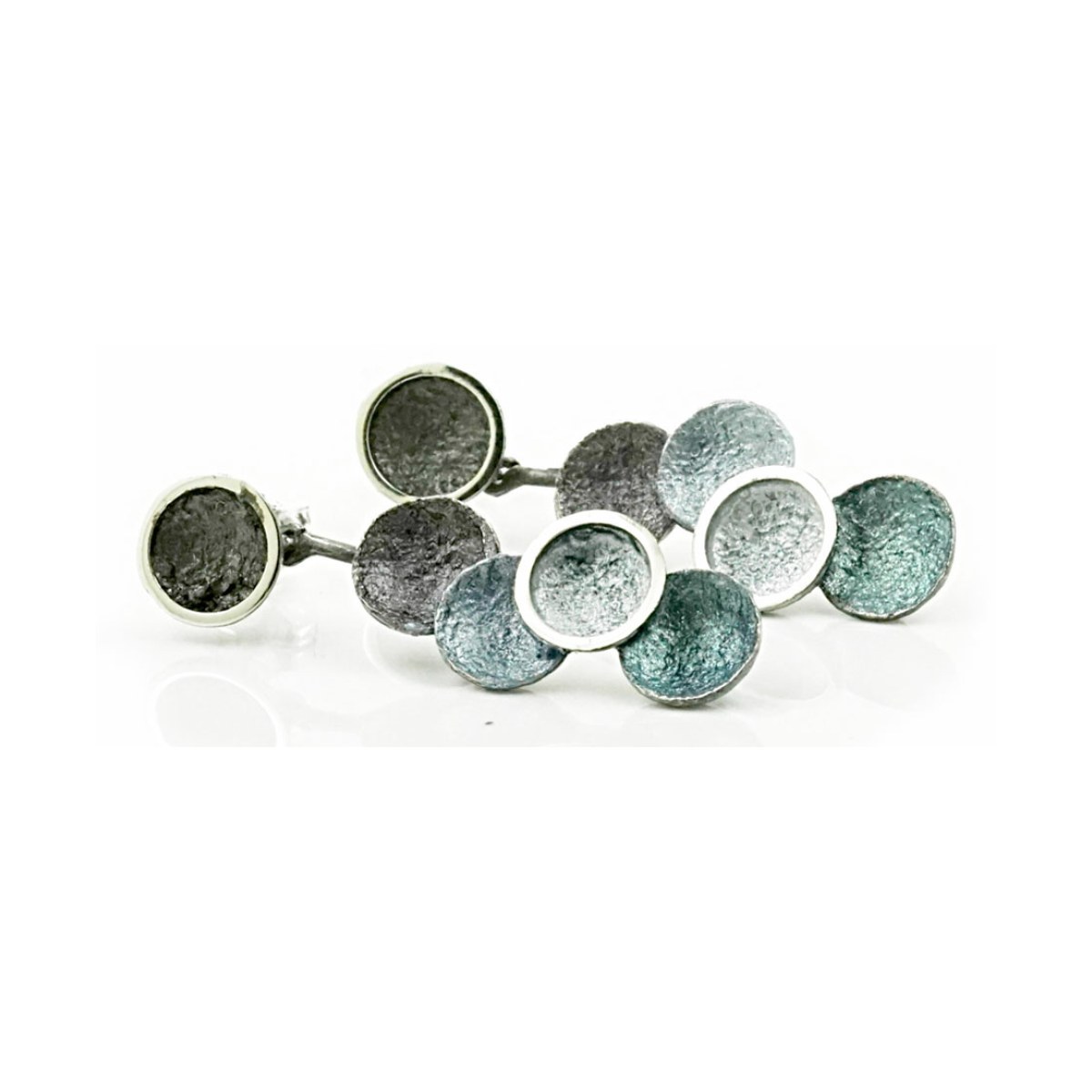 Singular earrings 2 pieces large 5R gray van Arior Barcelona