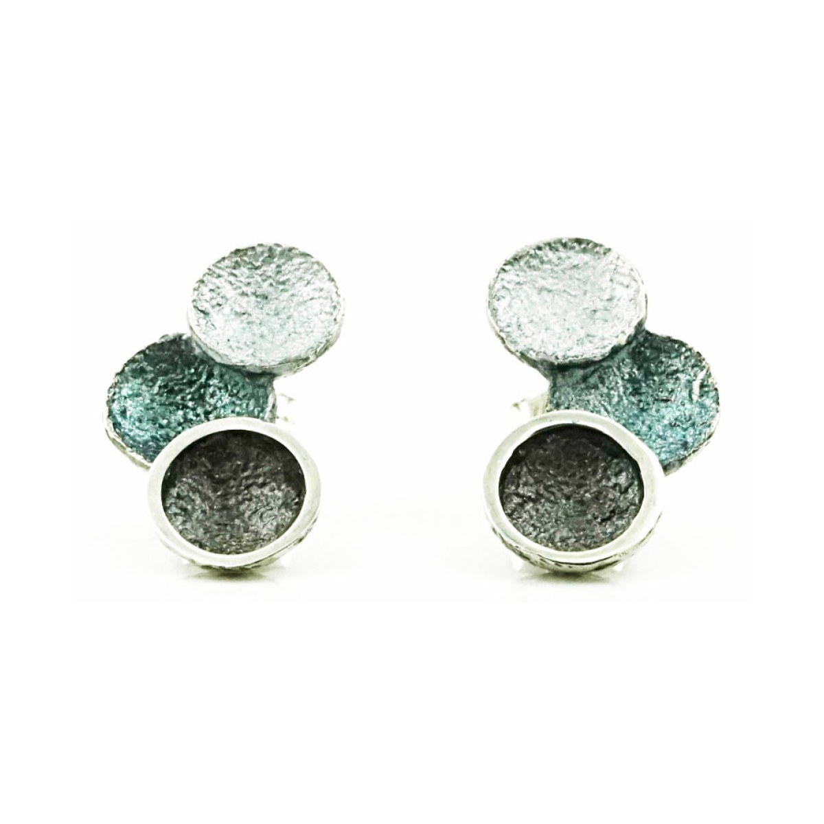 Singular gray 3 round earring van Arior Barcelona