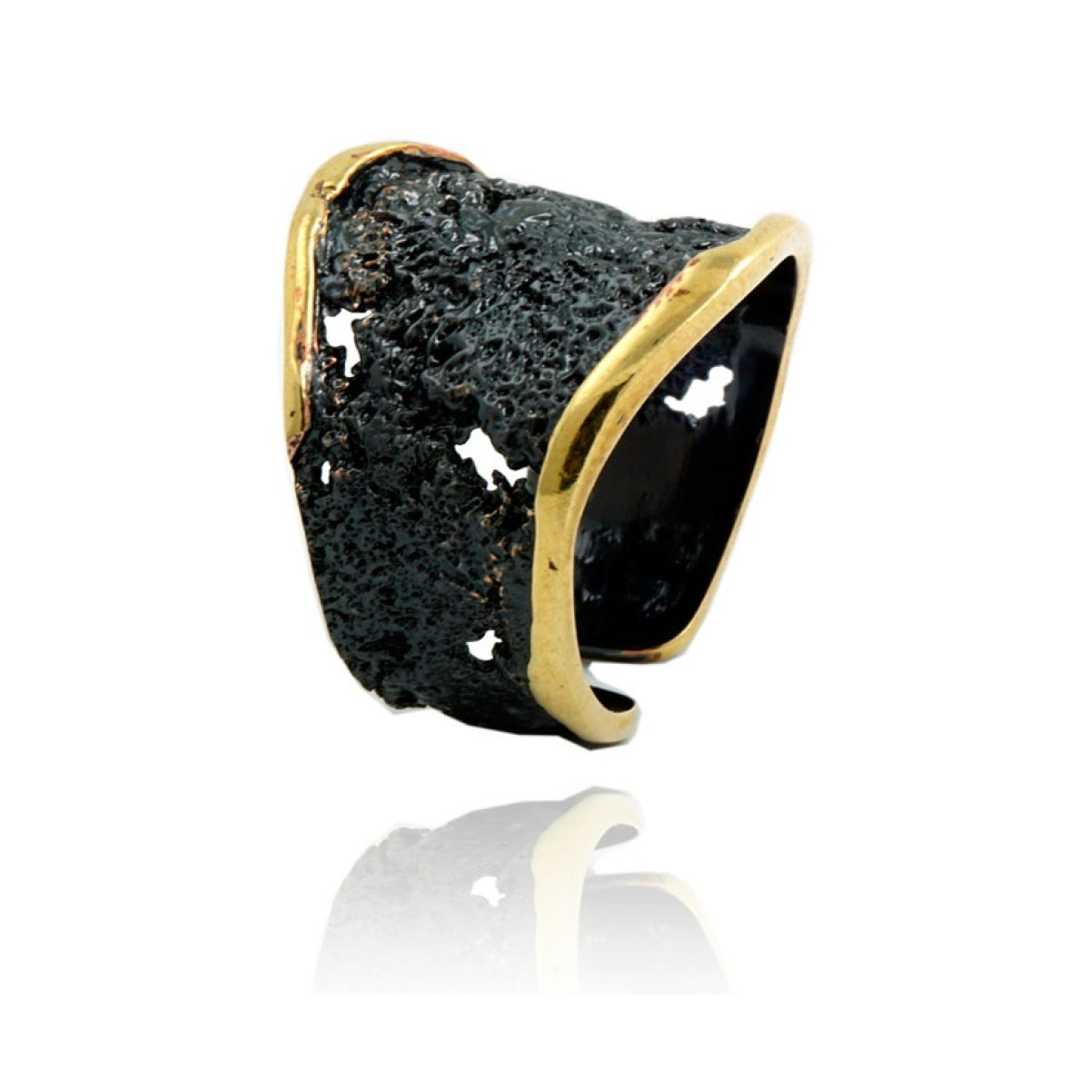 Intenzza GoldenBlack small ring van Arior Barcelona