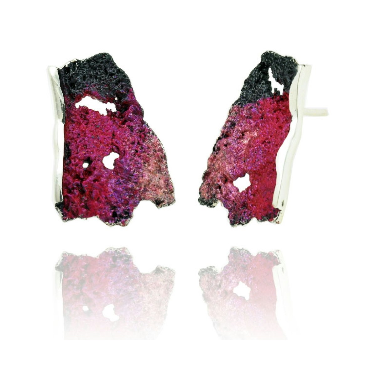 Intenzza Boreal pink medium earrings van Arior Barcelona