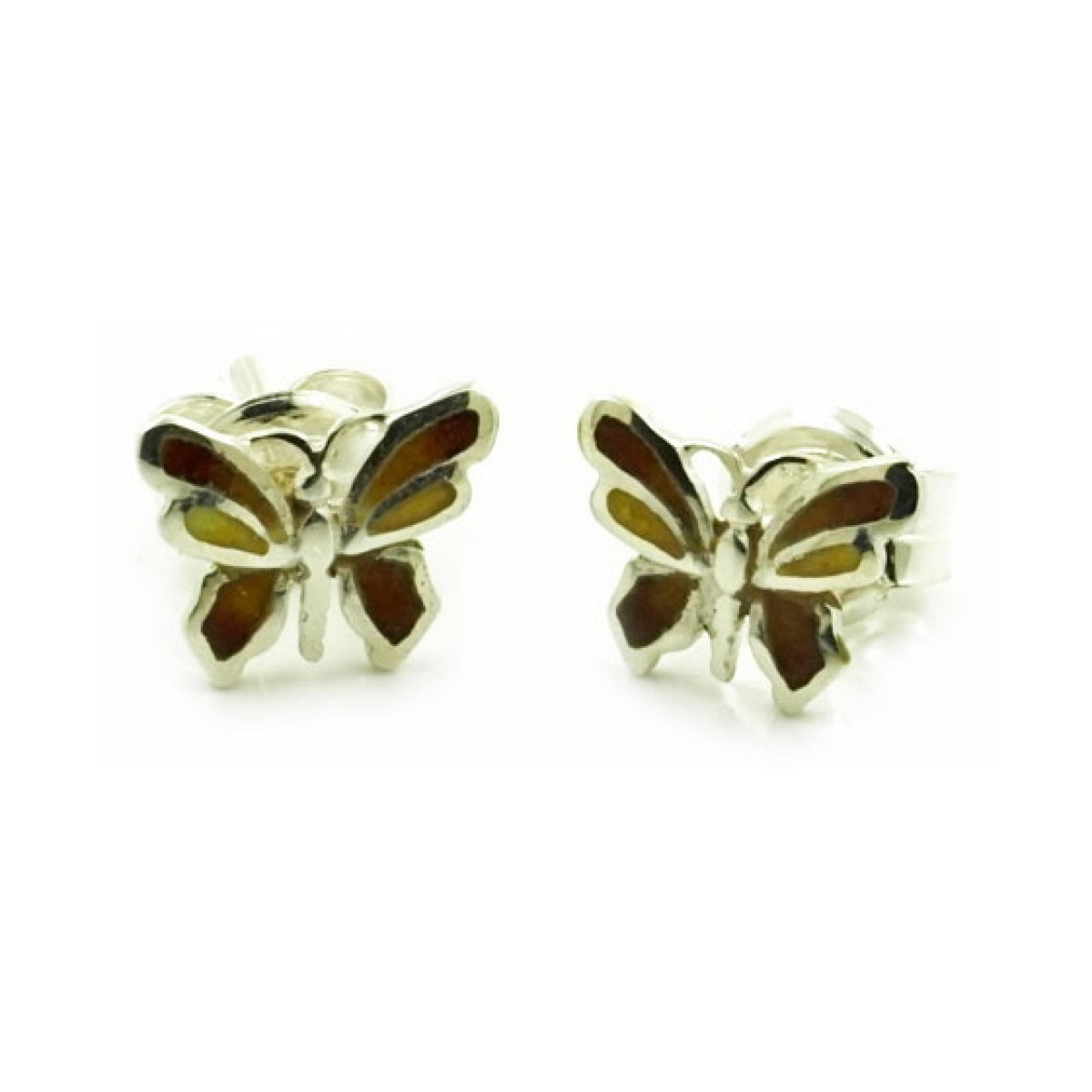 Butterfly ochre mini earrings van Arior Barcelona