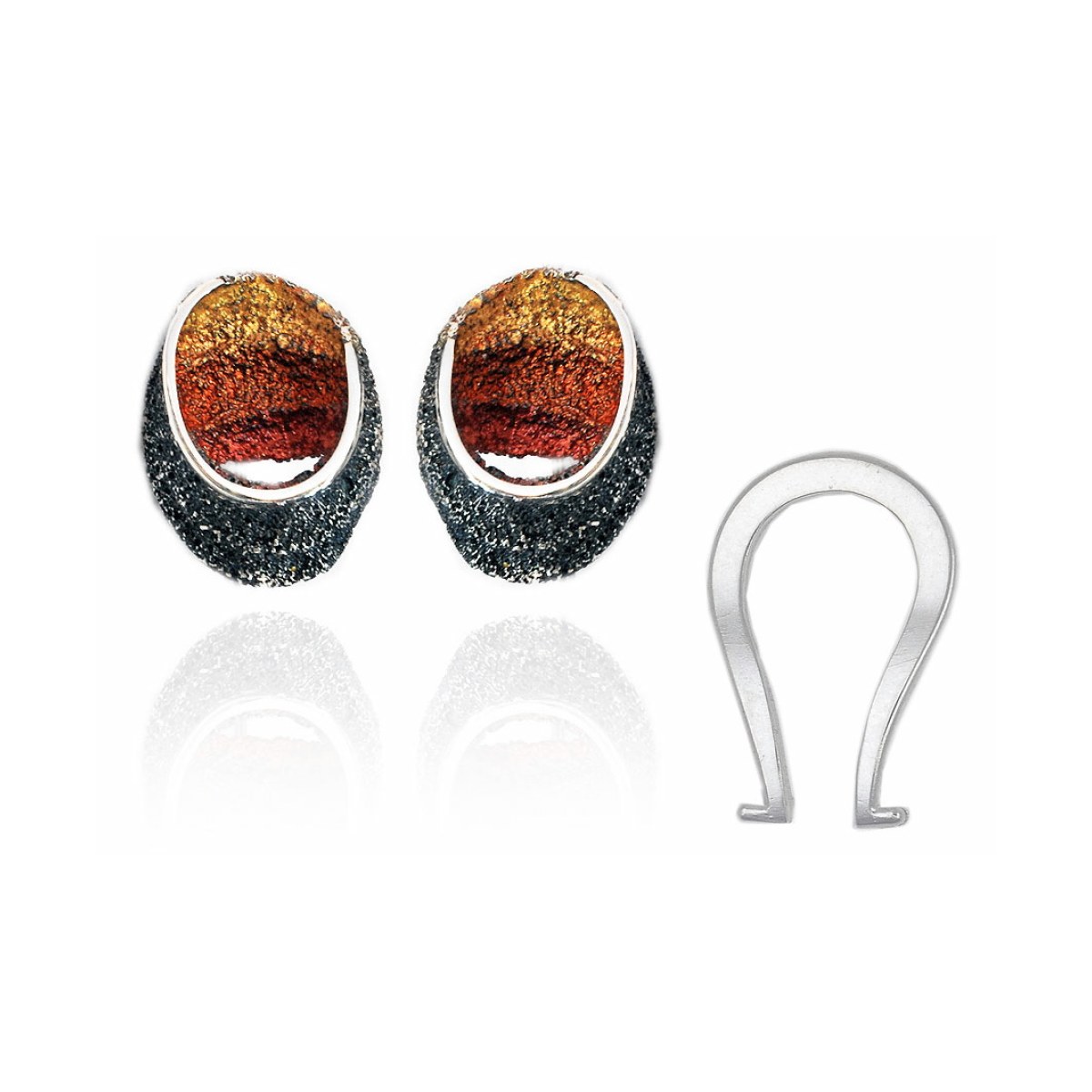 Ochre Sinera big earrings van Arior Barcelona